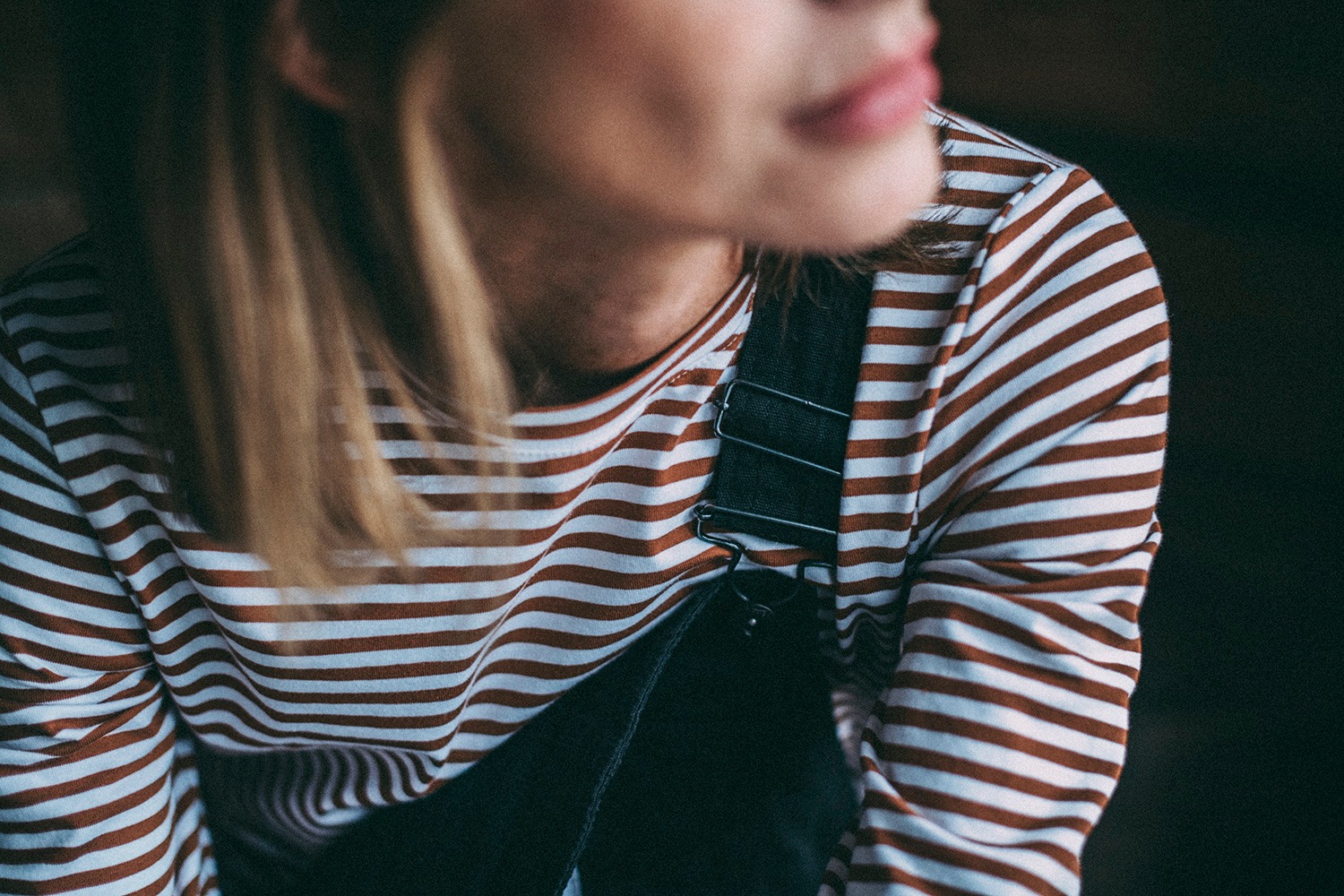 MORNING OUT LONGSLEEVE XS, S, M, L caramel stripes (brak skaz, ostatnie sztuki)