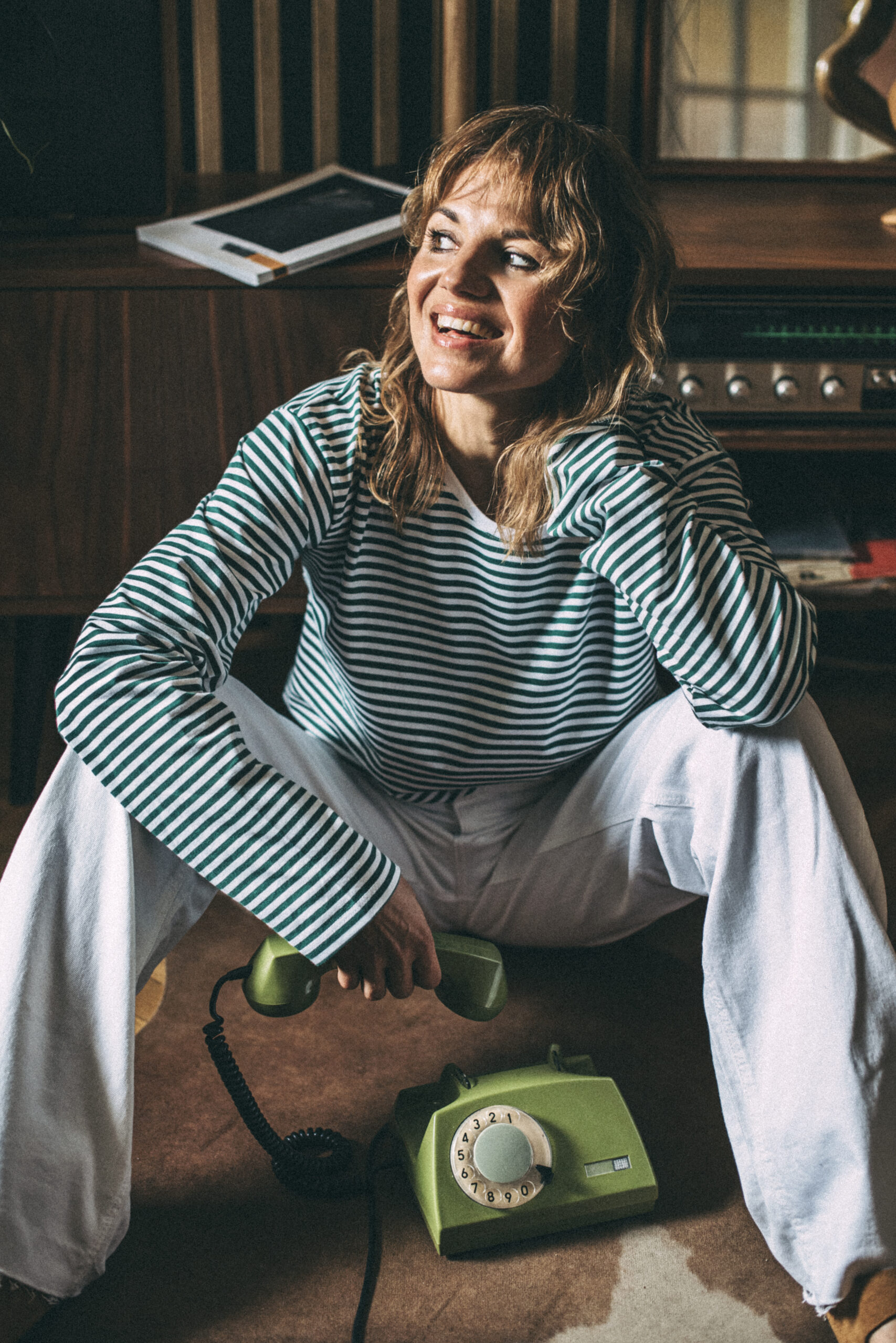 FEEL FREE LONGSLEEVE green stripes rozm. XS, S (ostatnie sztuki)