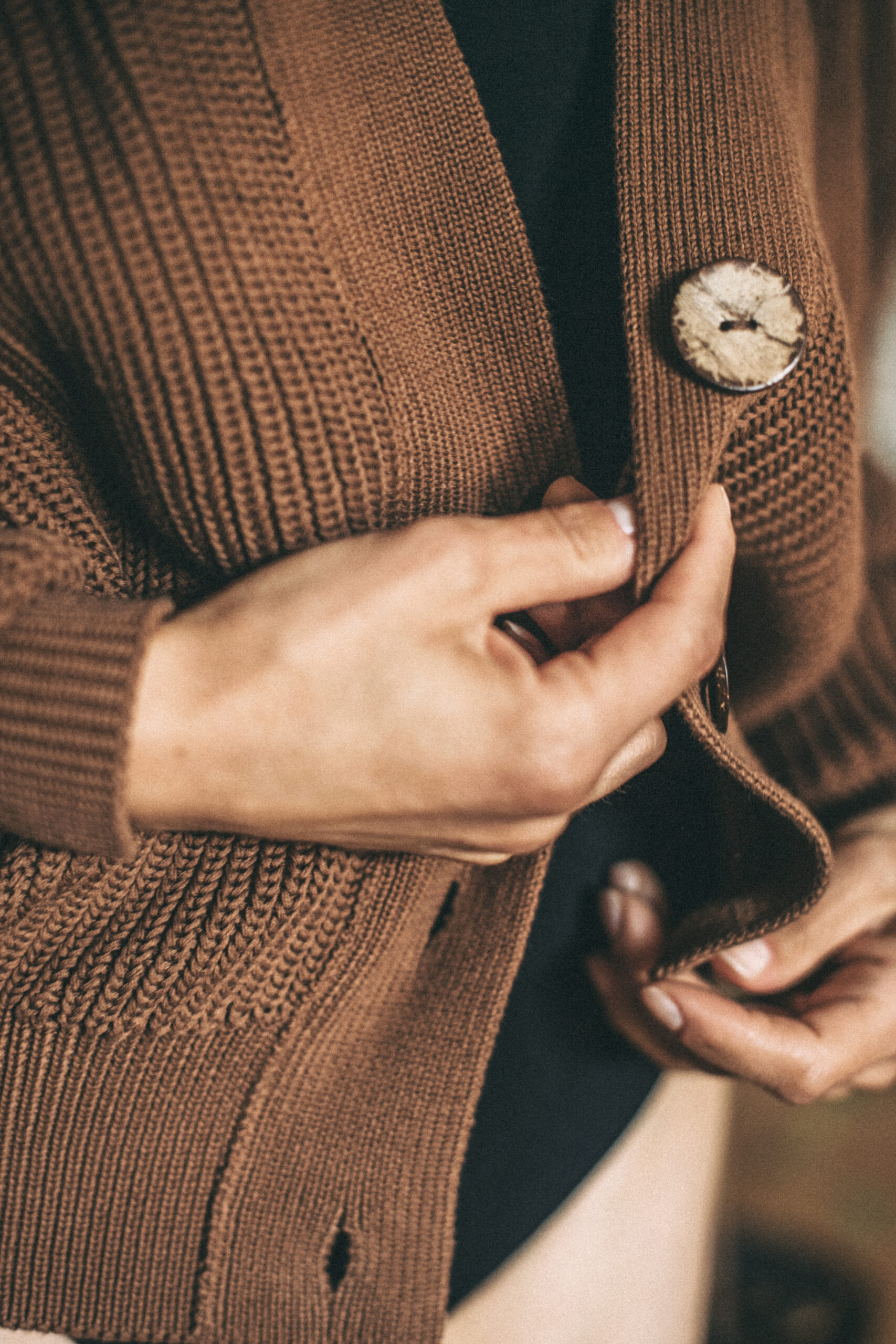 Kardigan MIĘDZY SŁOWAMI boho brown