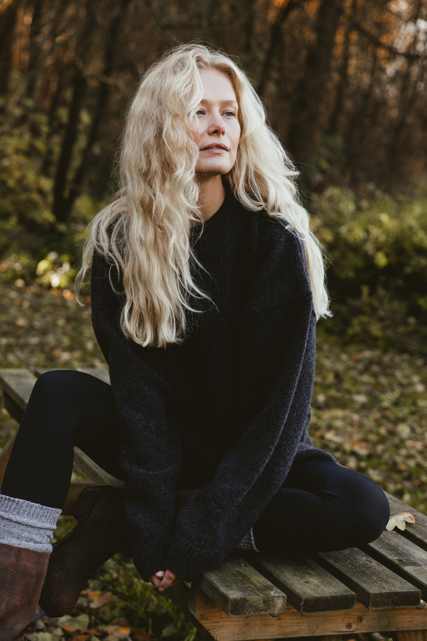 PÓŁNOC sweter z kaszmirem pencil grey